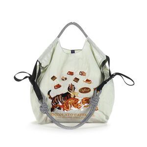 4108 Embroidery Shoulder Handbag Nylon Pockets Bag Crossbody Purse Fashion